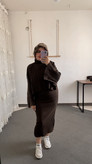 ست بافت پانچ و سارافن